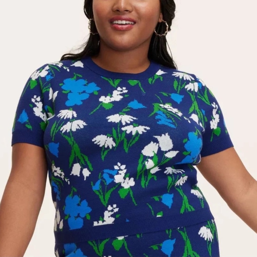 NWT Women’s Kate Spade New York x Target Mixed Floral Short Sleeve Sweater Sz S